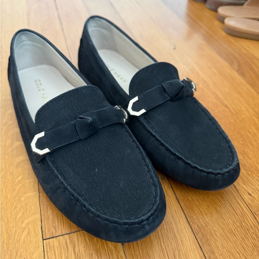 Black Suede Cole Haan Evelyn Loafers